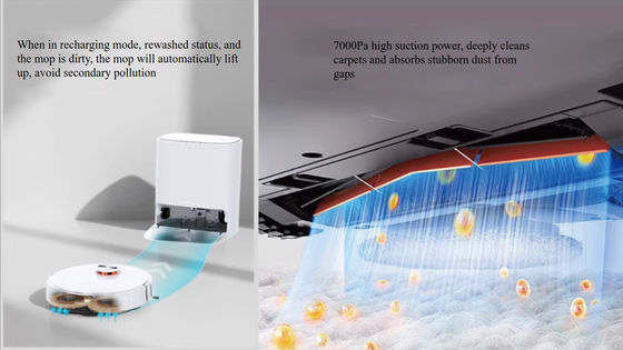 AI LINE LASER LDS ROBOT vacuum cleaner dengan semua fungsi rotary mop