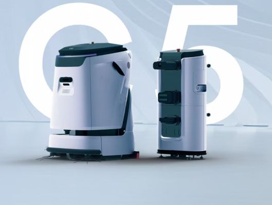 Ruang Besar Bersih Robot Pembersih Lantai Komersial Dengan Tangki Air Besar 90L 2000sqm/h