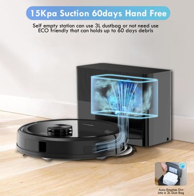 Robot Vacuum Cleaner dengan Spin Mop Deep Clean Floor