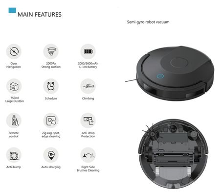 Semi gyro navigasi robot vacuum cleaner