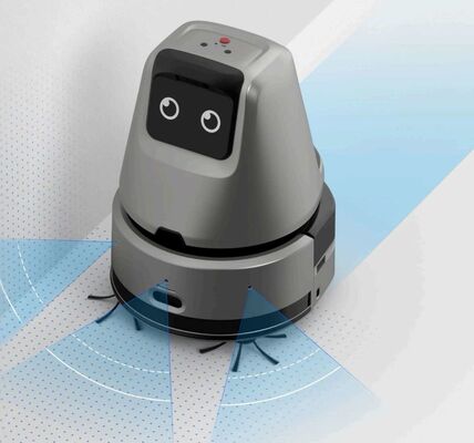 Robot Pembersih Lantai Komersial Dengan Air Pengeluaran Stasiun Basis