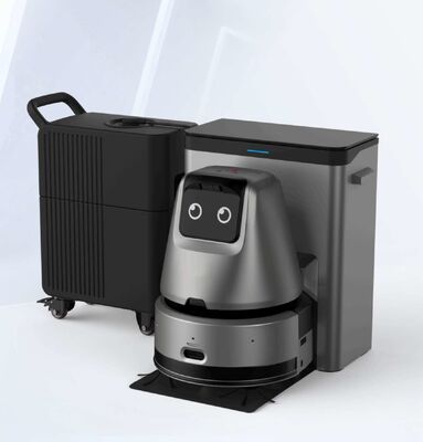 Robot Pembersih Lantai Komersial Dengan Air Pengeluaran Stasiun Basis